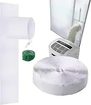 AC Window Vent Kit | Adjustable AC Window Seal,Weatherproofing Insulation Kits, Horizontal Sliding Kit, Drawstring Structure Design For 5.9 Inch AC Exhaust Hose