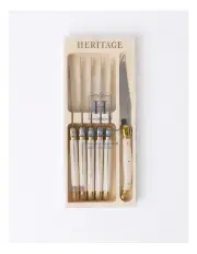 [Heritage] Laguiole Sophistique 6pc Steak Knife Set in Ivory