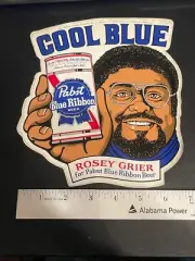 Rosey Grier Pabst Blue Ribbon PBR Brewing Beer LARGE 7" x 8" Sticker NFL LA