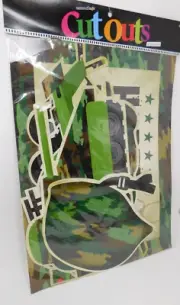 Camouflage Army Camo Military Birthday Party Hanging Tank Helicopter Decorations