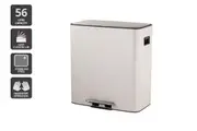 Matt Blatt 56L Dual Compartment Pedal Rubbish Bin