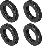 uxcell Mic Stand Nut 5/8 In Aluminum Alloy Nut for Microphone Tripod Stand Black 4 Pcs