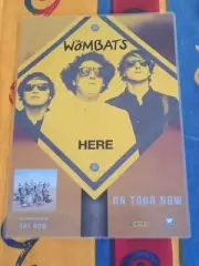 THE WOMBATS - 2011 Australia Tour - Laminated Promo Poster - ROAD SIGN