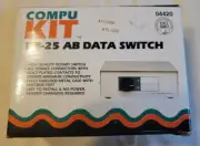 DB25 Manual Data Switch Two Way Rotary Dail Type PC Printer Data Lines AB