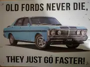 Ford Falcon GTHO Embossed Metal Sign