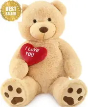 36” Giant Teddy Bear Plush - Red Heart, I Love You, Valentine’s Gift