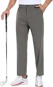 [COOFANDY] Men Golf Stretch Pant Casual Slim Fit Pant Lightweight Sweatpants with Pocket