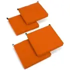 Blazing Needles Solid Outdoor Adirondack Chair Cushion Set of 4 Tangerine Dream
