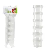 6pc Urban Kitchen 45ml Plastic Containers Twist Stackable - Clear