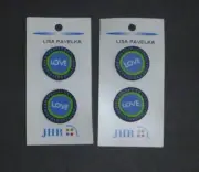 6 Polymer LOVE Buttons-3/4" inch-Brand New-Lisa Pavelka