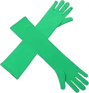 [WOFASHPURET] Patrick's Day Party Gloves Long Style Milksilk Gloves Fashionable and Comfortable for All Occasions