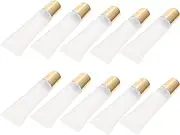 SHERCHPRY 10Pcs Empty Lip Gloss Tubes Refillable Lip Gloss Containers with Caps Lightweight and Durable for Travel for Storing Lip Oil and Dye Liquids