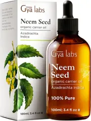Gya Labs Neem Oil for Skin - Cold Pressed Unrefined Natural Neem Carrier Oil for