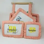 Orange Gingham Grime Guards - Q-Snap Frame-Cross Stitch/Needlecraft