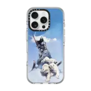 iPhone 16 Pro Clear Case MagSafe Compatible Silver Warrior by Frazetta Girls