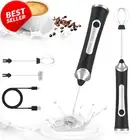 Milk Frother, Handheld Electric Whisk, 3 Gear USB Rechargeable, for Coffee & Sha