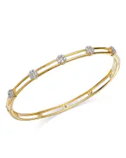 Bloomingdale's Fine Collection Diamond Bezel Bangle Bracelet in 14K Yellow Gold, 0.95 tcw