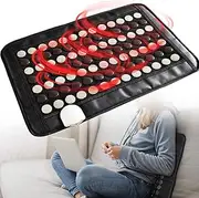 Far Infrared Heating Pad, Natural Jade Electric Heating Pads Adjustable Temp Jade Stones Tourmaline Infrared Heat Mat for Lumbar, Shoulder, Back,60x40cm