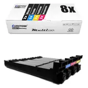 8x Toner for Konica Minolta Bizhub C 240 250 252 Like TN-210 TN210 Set CMYK