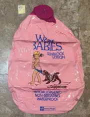 Vtg Coppertone Water Babies Sunblock Lotion Store Display