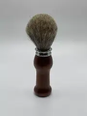 Handmade Badger Hair Shaving Brush Wood Handle, by Higgins. UK
