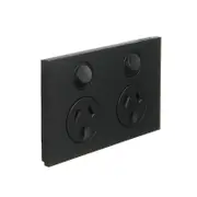 CLIPSAL SATURN ZEN Z4025-ZB - Double GPO 10Amp 250v - Zen Black