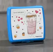 Tupperware Sandwich Keeper Blue with Print Mi Complemento New