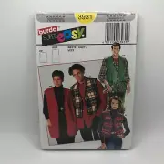Burda 3931 Adults 36-46 Vest Mens and Womens Sewing Pattern UNCUT
