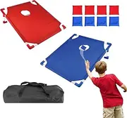 Cornhole Game Set - Corn Hole Games for Adults | 22.8 x 20 Inch Board, Foldable Toy for Outdoor Indoor Backyard Garden Patio Lawn Park Picnic