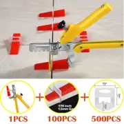 500PCS 1/8" 3mm Clips Tile Leveling System Set Floor Wall Spacer Tiling Tool Kit