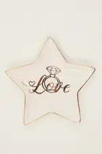 White Star Shaped Trinket Dish