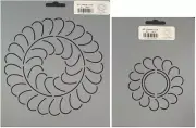 2 Quilting Stencils Feather Quilt Pattern Circle Scallop Block Quilters Template