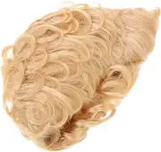Ladies Wig Men Apparel Curly Wigs Costumes Wig with Bangs Synthetic Wigs for Black Women Short Hair Wigs for Women Short Curly Wig Styling Wig Party Hair Wig Golden Real Hair