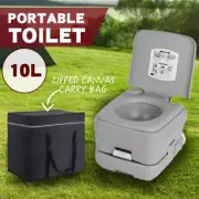 10L Outdoor Portable Camping Travel Toilet Flushable Potty Caravan Boating w Bag