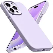 ROUMAYMAY for iPhone 13 Pro Max Case, Liquid Silicone Shockproof Upgraded [Camera Cover], with Soft Fine Smooth Microfibre Lining Anti-Scratch, Full Body Phone Case for iPhone 13 Pro Max Cover, Purple