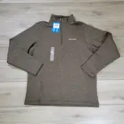 Columbia Jacket Men's Medium Cordovan Heather Great Hart Mountain III Half Zip