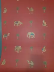 NOS VINTAGE Beautiful Rolls Designer Wallpaper THIBAUT T6435 CIRCUS ELEPHANT MON