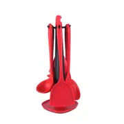 1Set Silicone Kitchenware Set Hanging Hole Design Storage Creative Stand Non-stick Pan and Spatula 7 Piece Set