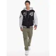 NEW Collingwood Magpies Mens Patchwork Bomber Jacket