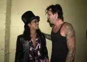 Slash & Tommy Lee backstage at MTV20: Live and Almost Legal - Back- Old Photo