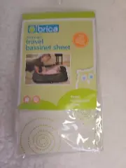 Light Green Brica 100% Cotton Fold n Go TRAVEL Bassinet Sheet - Fitted