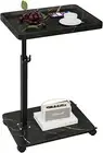 C End Table, Adjustable Height, 360°Swivel TV Tray, Small Spaces, Couch Tables