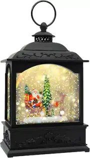 Christmas Snow Globes Lantern, Christmas Lantern with Music & Timer, Christmas S