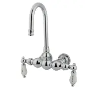 Elements Of Design DT0021CL Double Handle Wall Mounted Clawfoot - Chrome