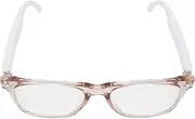 Jectse Smart Glasses, AI Bluetooth Glasses with Speaker, 144 Languages & Accents Anti Blue Light AI Translation Glasses for Men & Women (Pink and White Frame)