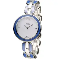在飛比找Yahoo奇摩購物中心優惠-FENDI 芬迪 MY WAY 經典美學時尚腕錶-白x藍/3