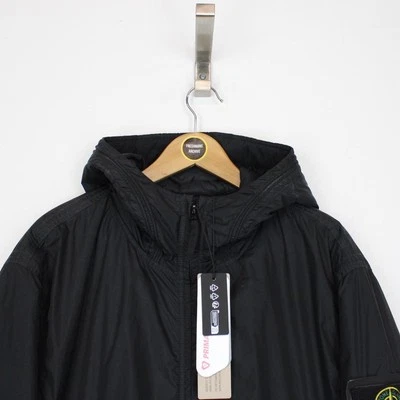 Stone Island AW 2022 Black Garment Dyed Crinkle Reps R-NY Primaloft Jacket
