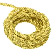 Twisted Cord Trim, 16 Yard 5mm Twine Braided Rope Thread String Dark Gold & Gold