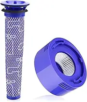 [hygieia] Washable Vacuum Filter Replacement Kit for Dyson V7 (SV11, SV37) & V8 (SV10, SV25) Vacuum Cleaners, Post Filter + Pre Filter