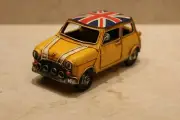 Tin toy figurine classic car interior object mini cooper Mr.bean